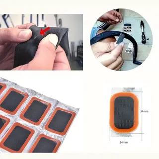 6x Bandenplakkers | Fietsband Reparatieset | Fietsbandaccessoires | Rechthoek