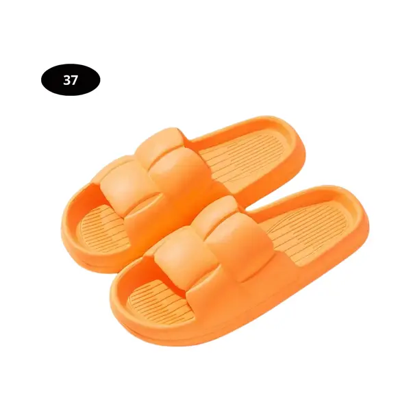 Livano Badslippers Dames - Comfortabel - Flip Flops - Sauna - Zomer - Oranje - Maat 37 thumbnail