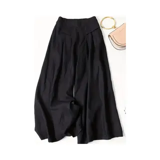 Bovista Linnen Broek Dames - Zomerbroek - Volwassenen - Lange Broek - Pantalon - Strandbroek - Zomer - Ibiza Stijl - Zwart - Maat L