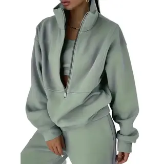 Bovista Joggingpak Dames - Huispak - Trainingspak - Volwassenen - Capuchon - Jogging Pak - Joggingbroeken - Broek - Hoodie - Groen - Maat L
