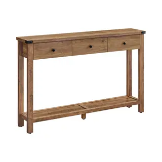Sidetable - Gangtafel - Dressoir - Console Tafel - Hal/Woonkamer - Vintage - 24x120x76cm - Hout - Bruin - 3 Lades