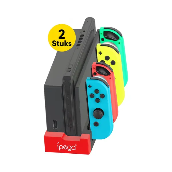 2 Stuks IPega Docking Station - Geschikt Voor Vier Nintendo Switch Joy-cons thumbnail
