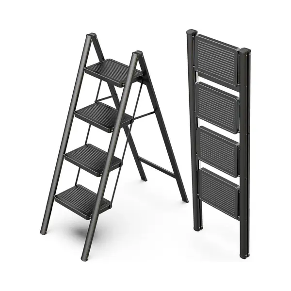 Moeve Keukentrap - Stevig En Lichtgewicht, Makkelijk Op Te Bergen - Huishoudtrap Inklapbaar - Opstapje - Trap Ladder - Opstap Krukje - 150 Kg thumbnail