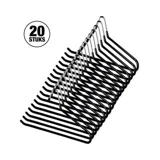 NovaWare Luxe Broekhanger – 20 Stuks – Metalen Kledinghangers – Kledingkast Organizer – Kleerhangers – Ruimtebesparende Broekhangers – Anti-slip -