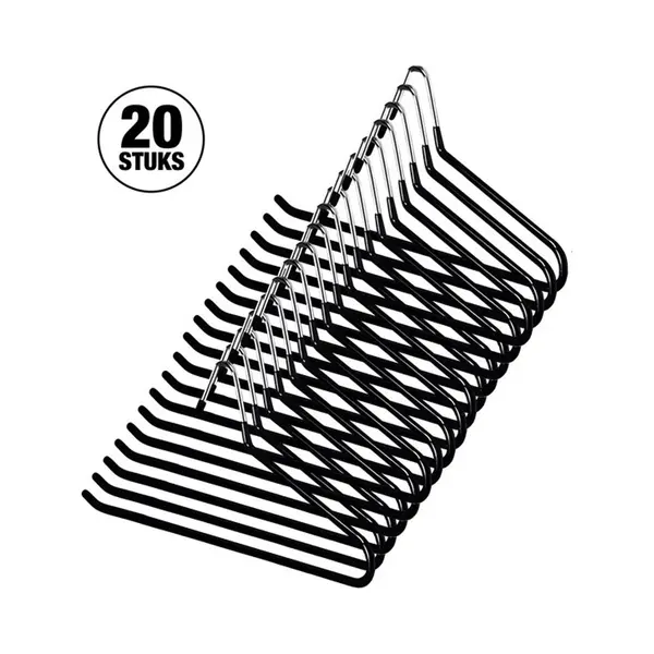 NovaWare Luxe Broekhanger – 20 Stuks – Metalen Kledinghangers – Kledingkast Organizer – Kleerhangers – Ruimtebesparende Broekhangers – Anti-slip - thumbnail