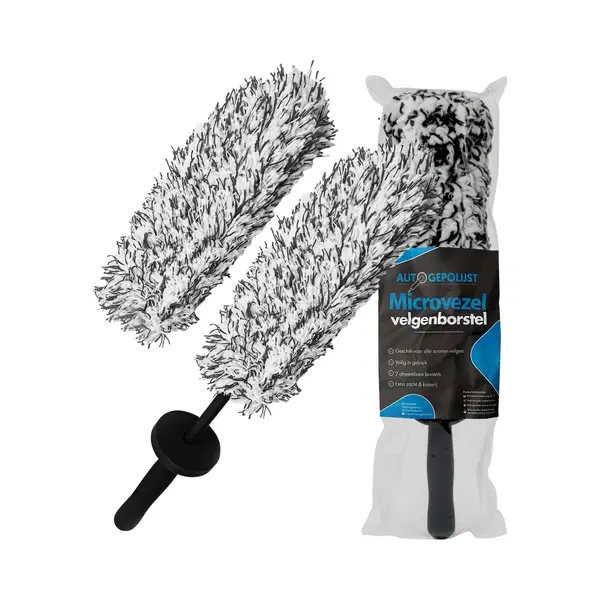 Auto Gepolijst Microvezel Velgenborstel – 2 Afneembare Velgenborstels – Wheel Brush – Auto Borstel – Auto Wassen thumbnail