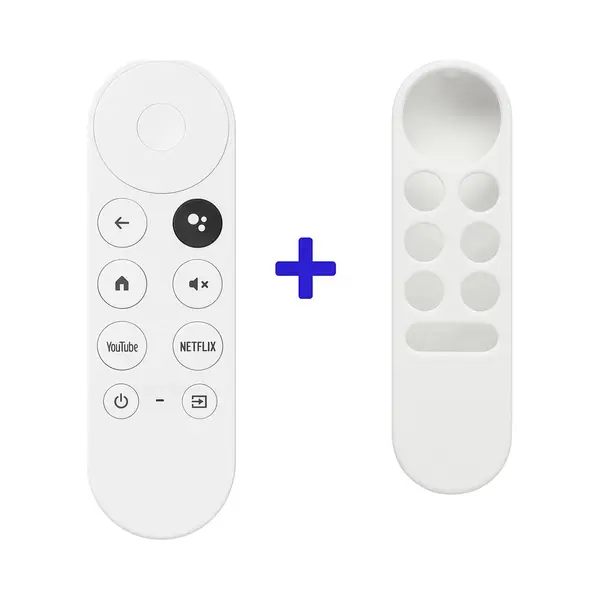 IfarNix Universele Chromecast Afstandsbediening + Siliconen Hoesje - Geschikt Voor Chromecast Met Google Tv / Android Tv Box / Smart Tv – Bluetooth thumbnail