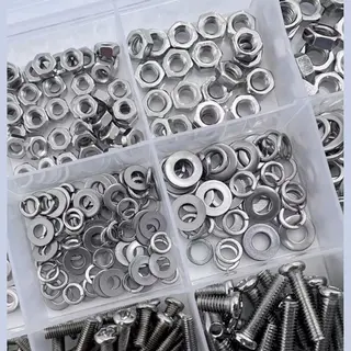 Lukardie® 640-delige Schroevenset - M2, M2.5, M3, M4, M5 – Bouten En Moeren Set - Met Veerringen En Sluitringen - Diy Assortiment - Micro Schroeven