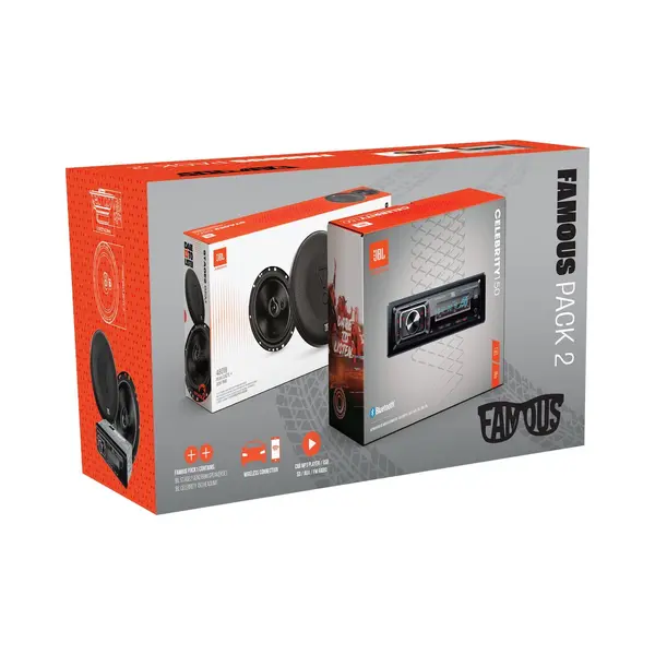 Jbl Famous Pack2 - Autoradio Celebrity150 + Stage265M Autospeakers - Bluetooth Usb Sd Fm - 480W thumbnail