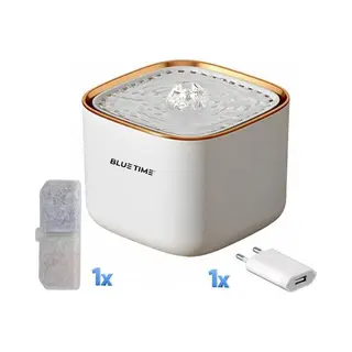 BlueTime - Drinkfontein Kat - Inclusief Usb Adapter/oplader - Drinkfontein Hond - Katten Drinkfontein - Waterautomaat - Drinkfonteinen - Automatische