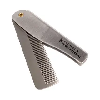 Nalussa's Zakkam - Opvouwbare Metalen Kam - Baardkam - Klapkam - Rvs - Anti-Statisch Haarkam - Styling Van Baard En Snor