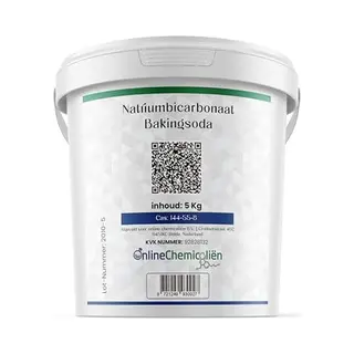online chemicaliën Online Chemicalien – Baking Soda – 5 Kg – Foodgrade – Natriumbicarbonaat – Veelzijdig Gebruik