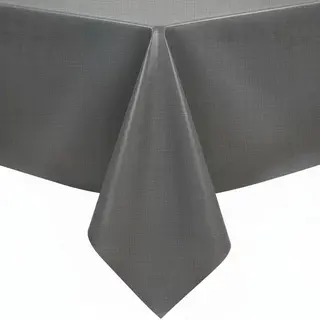 Protecttable - Tafelzeil Linnenlook Donkergrijs 140x330cm - Tafelkleed Afwasbaar - Kunststof