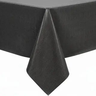 Protecttable - Tafelzeil Linnenlook Antraciet 140x240cm - Tafelkleed Afwasbaar - Kunststof