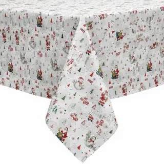 Protecttable - Kerst Tafelzeil HoHoHo 140x230cm - Tafelkleed Afwasbaar - Kunststof