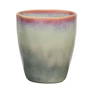 Cosy&Trendy Cosy & Trendy Koffiekopjes / Senseokopjes Trentino Groen/Roze 4 Stuks 220 Ml Aardewerk - Vaatwasserbestendig