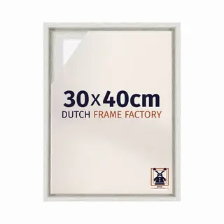 Dutch Frame Factory - Schattenfugenrahmen 30x40 - White Wash - Rahmen Für Leinwand Bilder Auf Keilrahmen - Mdf - Lausanne
