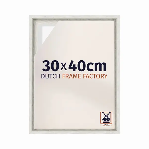 Dutch Frame Factory - Schattenfugenrahmen 30x40 - White Wash - Rahmen Für Leinwand Bilder Auf Keilrahmen - Mdf - Lausanne thumbnail