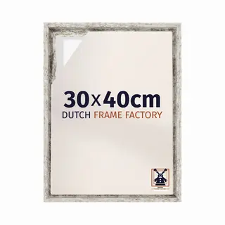 Dutch Frame Factory Baklijst 30x40 Cm - Wit Vintage - Geschikt Voor Canvasdoek - Mdf Baklijst Lausanne