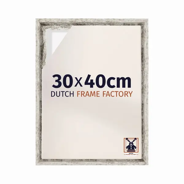 Dutch Frame Factory Baklijst 30x40 Cm - Wit Vintage - Geschikt Voor Canvasdoek - Mdf Baklijst Lausanne thumbnail