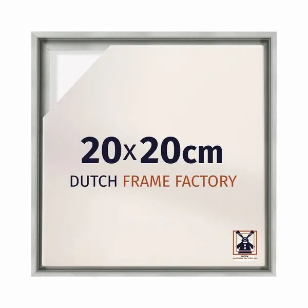 Dutch Frame Factory - Schattenfugenrahmen 20x20 - Silber Matt - Rahmen Für Leinwand Bilder Auf Keilrahmen - Mdf - Lausanne thumbnail