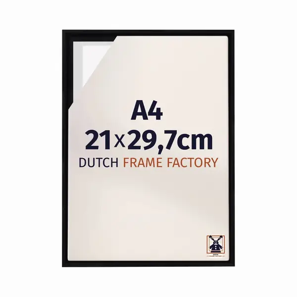 Dutch Frame Factory - Schattenfugenrahmen Din A4 21x29, 7 - Schwarz Matt - Rahmen Für Leinwand Bilder Auf Keilrahmen - Mdf - Lausanne thumbnail