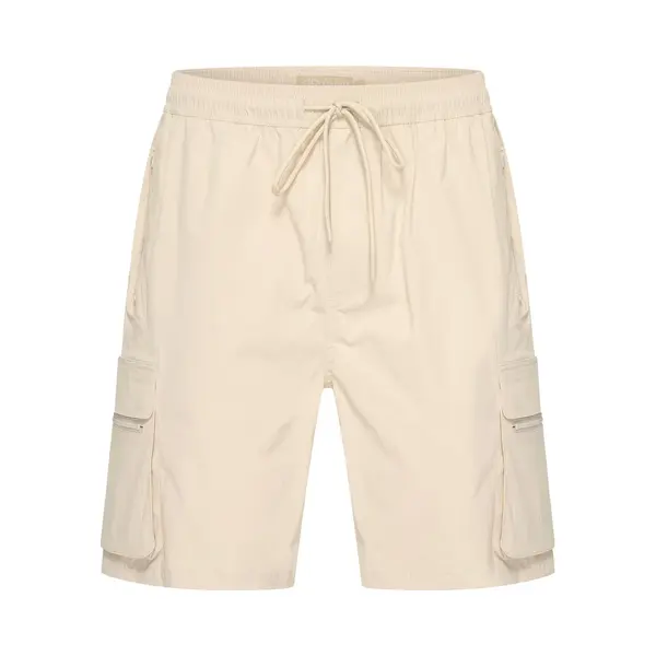 Mario Russo Cargo Short Zeno - Korte Broek Heren Met Zakken - Cargo Broeken - Shorts Heren - Wandelbroek - Werkbroek - Beige thumbnail