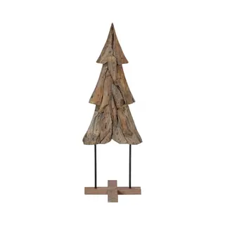 VidaXL Kerstboom Met Standaard Bruin 121 Cm Massief Teakhout