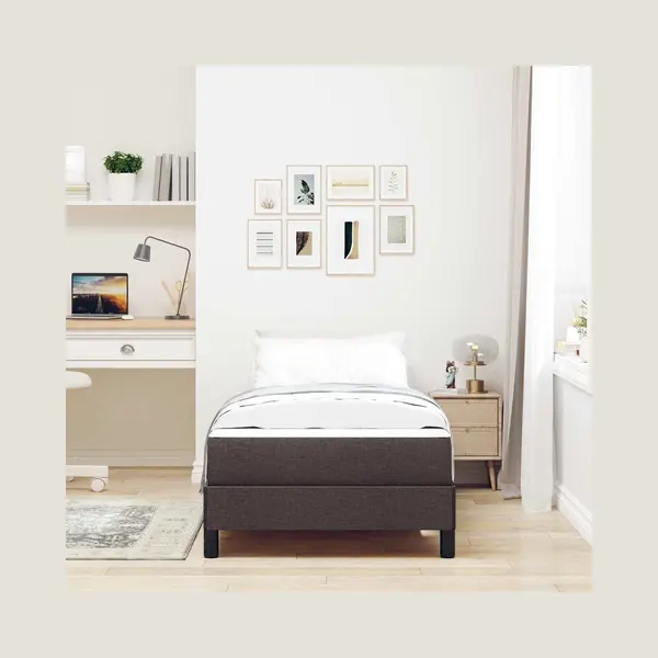 Boxspringbett Mit Matratze Dunkelbraun 90 X 190 Cm Stoff Vidaxl thumbnail