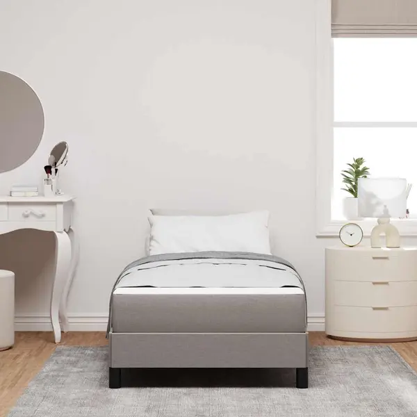 VidaXL Boxspringbett Mit Matratze Taupe 90 X 190 Cm Stoff thumbnail