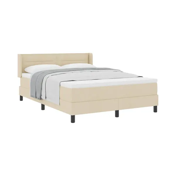 Boxspringbett Mit Matratze Mit Matratze Creme 160 X 200 Cm Vidaxl thumbnail