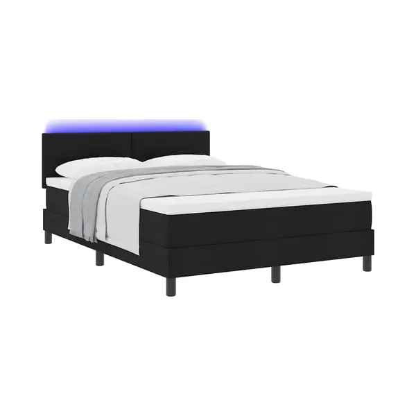 Boxspringbett Mit Matratze Schwarz 140 X 190 Cm Stoff Vidaxl thumbnail