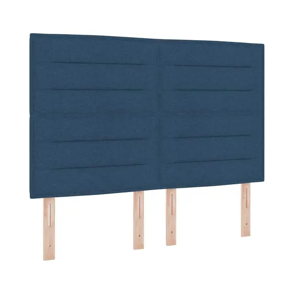 VidaXL Led Boxspringbett Mit Matratze Blau 140 X 200 Cm Stoff thumbnail