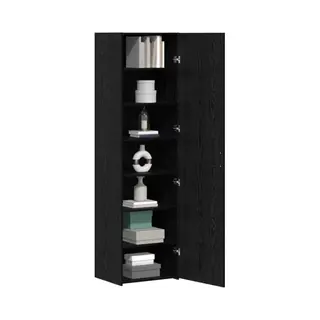 Highboard Schwarze Eiche 50x42.5x185 Cm Vidaxl