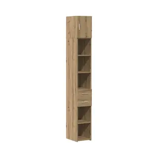 Schlanker Stauraum Schrank Mit Schubladen Eiche Handwerklich Vidaxl
