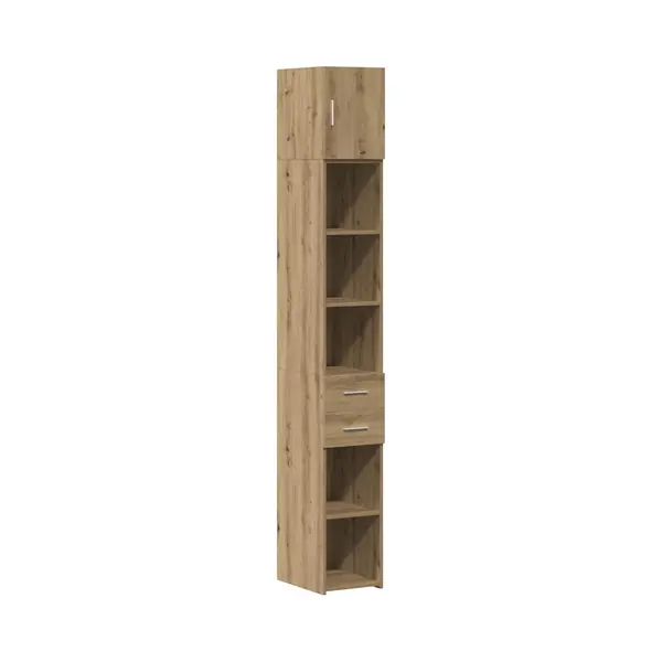 Schlanker Stauraum Schrank Mit Schubladen Eiche Handwerklich Vidaxl thumbnail