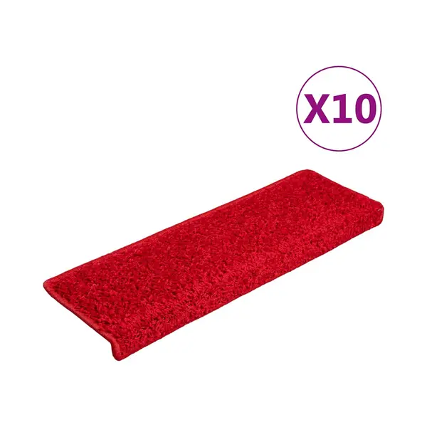 Stufenmatten 20 Stk. 65x21x4 Cm Rot Rechteckiger Rand Vidaxl thumbnail