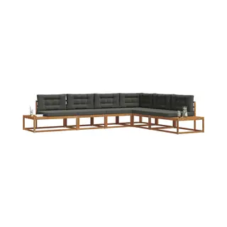 VidaXL Outdoor-Sofagarnitur 6 Stück Natur Und Anthrazit