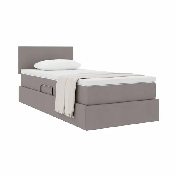VidaXL Opbergbed Met Matras Met Matras Taupe 100 X 200 Cm Bewerkt Hout thumbnail