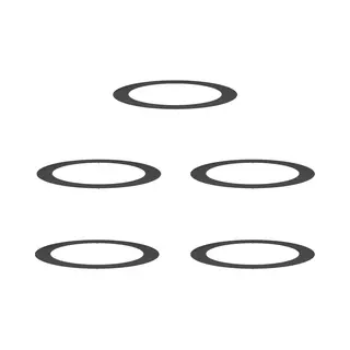 Flache Baumringe 5 Pcs Schwarz Ø90 / 120 Cm Stahl Vidaxl