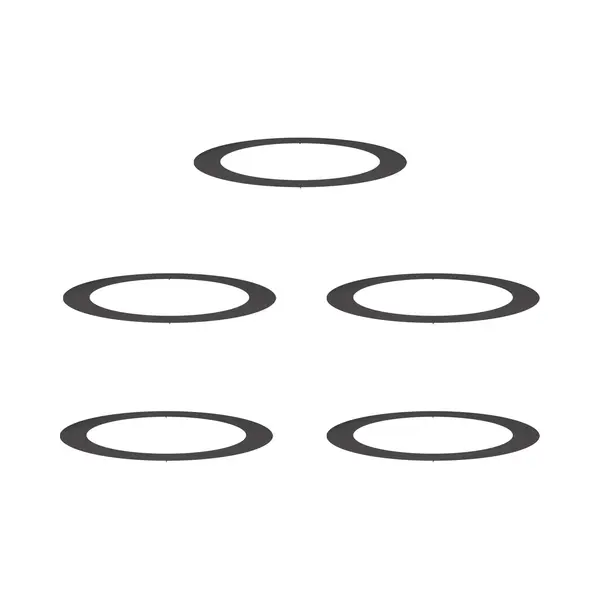 Flache Baumringe 5 Pcs Schwarz Ø90 / 120 Cm Stahl Vidaxl thumbnail