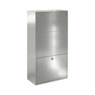 VidaXL Paketdrop-Box Mit Tür Silber 44 X 22 X 82 Cm Verzinkter Stahl