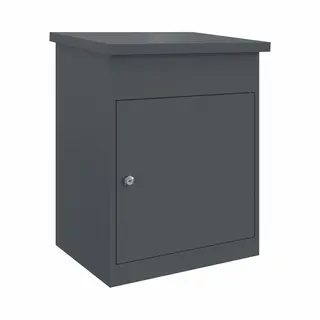 VidaXL Paketdrop-Box Mit Speicher Anthrazit 47, 5 X 38 X 59 Cm Stahl