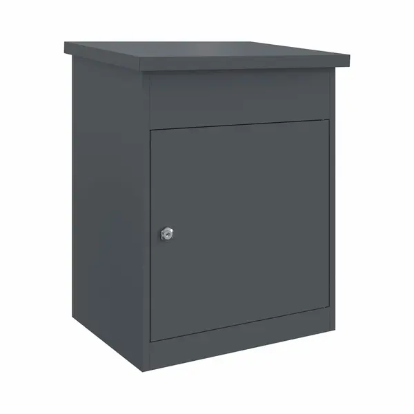 VidaXL Paketdrop-Box Mit Speicher Anthrazit 47, 5 X 38 X 59 Cm Stahl thumbnail