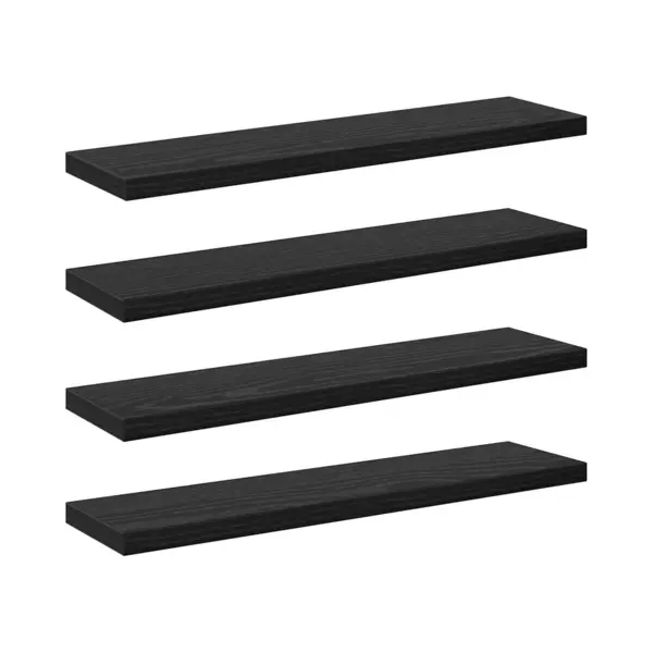 VidaXL Bücherregal Regalbrett 4 Pcs Schwarz 40 X 10 X 1, 5 Cm Holzwerkstoff, 4-tlg. thumbnail