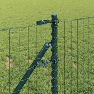 VidaXL Zaunpfosten 2 Pcs Grün 60 Cm Pulverbeschichteter Stahl