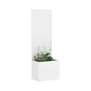 VidaXL Tuin Privacy Scherm Wit 50 X 32 X 150 Cm Koudgewalst Staal