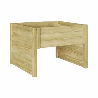 VidaXL Grasmaaier Garage Bruin 79 X 73 X 56 Cm Impregneerd Grenenhout