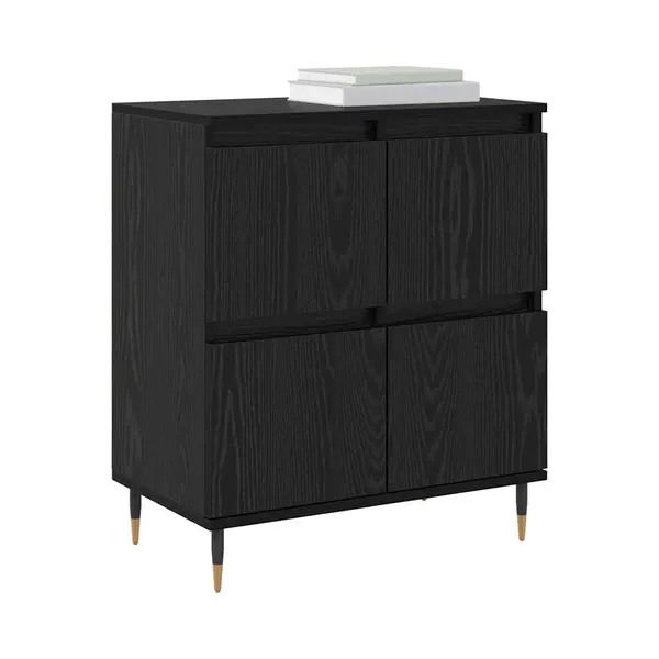 Sideboard Schwarz 60 X 35 X 70 Cm Holzwerkstoff Vidaxl thumbnail