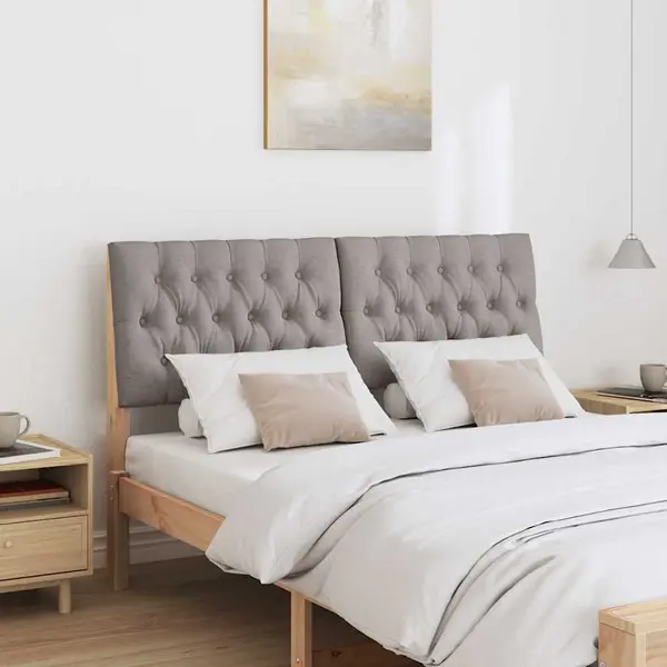 Gepolstertes Kopfteil Taupe 135 Cm Massives Kiefernholz Vidaxl thumbnail